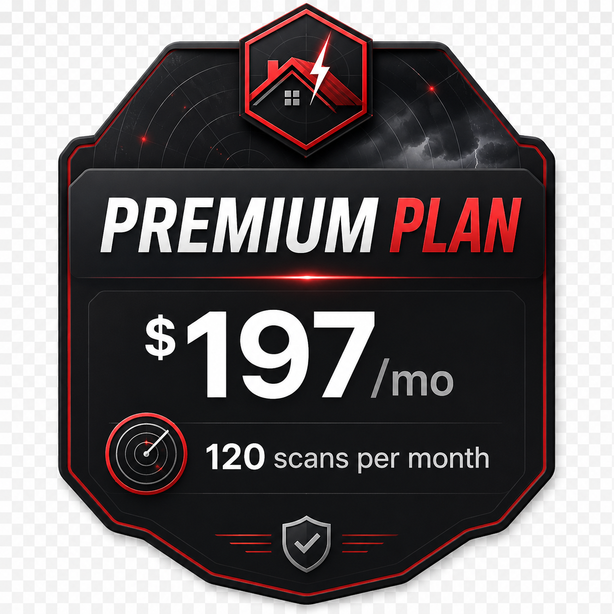 Premium Plan $197 per month pricing badge