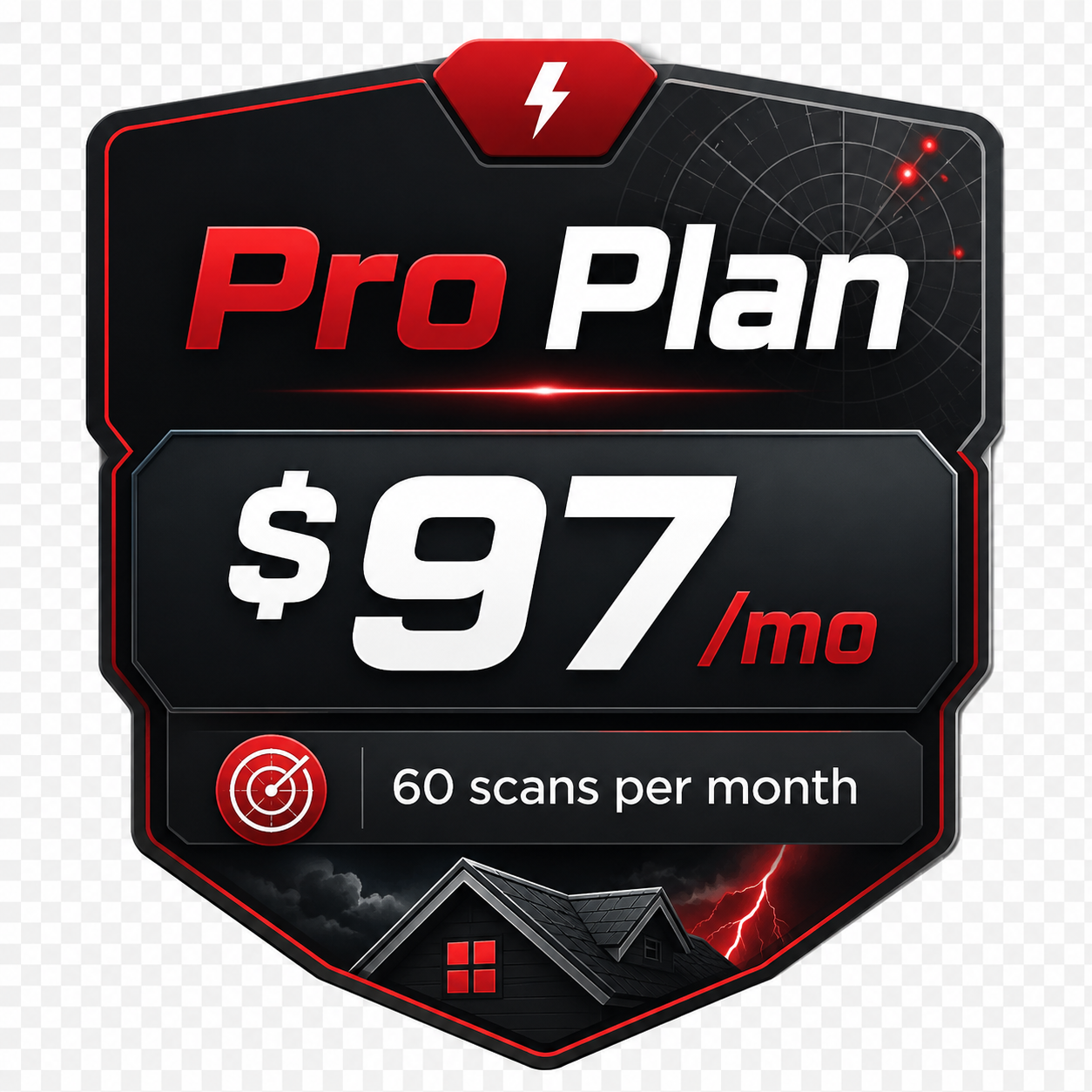 Pro Plan $97 per month pricing badge